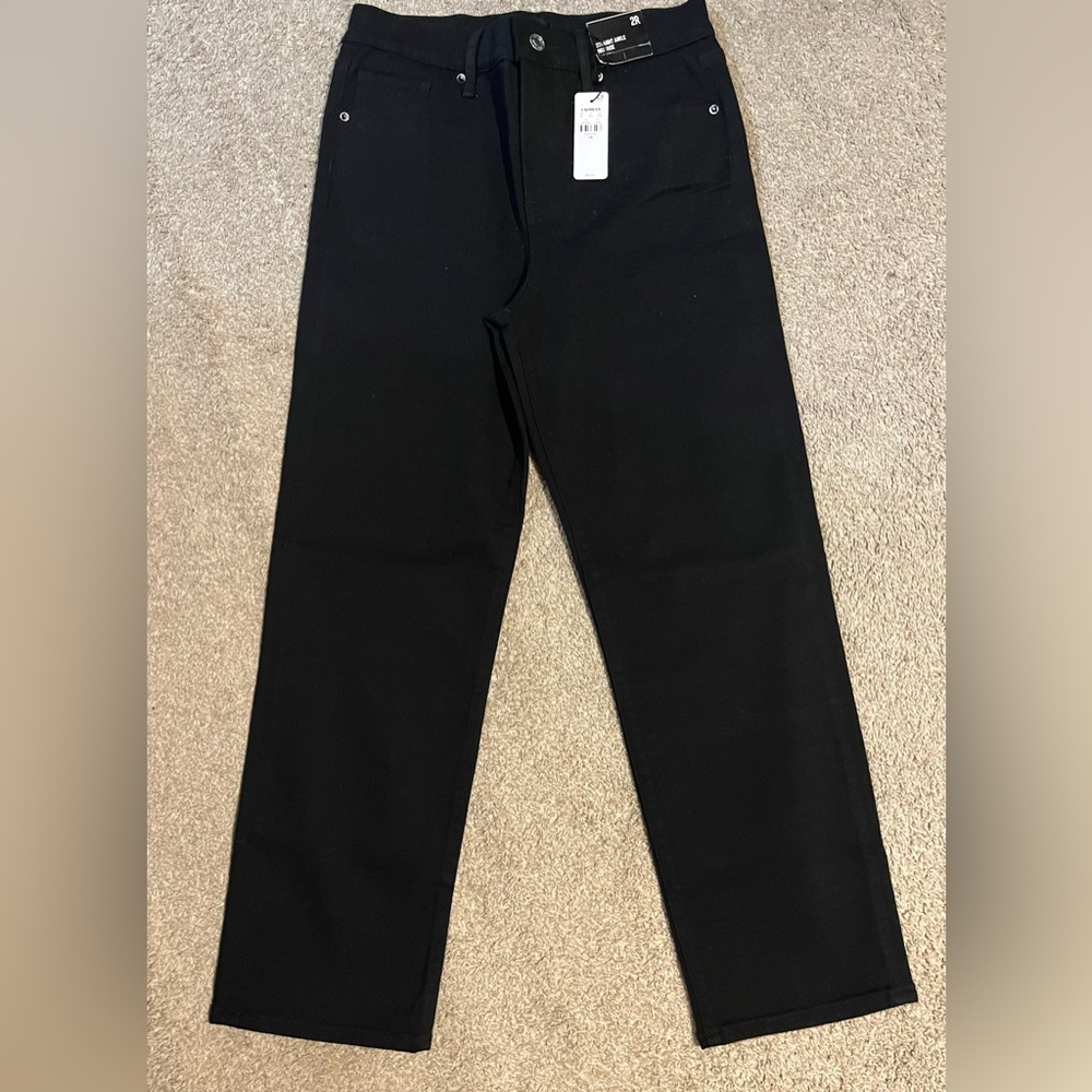 NWT Express High Waisted Black Straight Ankle Jeans